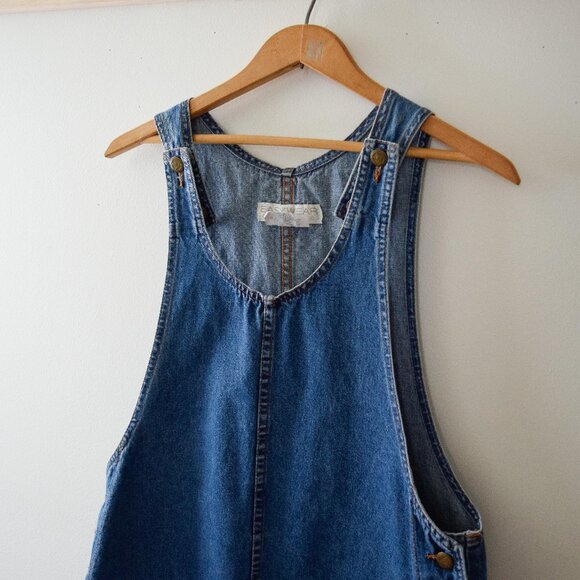 Vintage 90s denim jumper dress - Picture 3 of 4